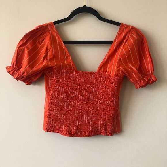 NWOT-FREE People Crop Rose Garden Top - Picture 6 of 7